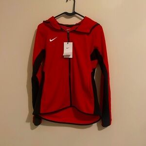 Red and black medium sport Nike hoodie